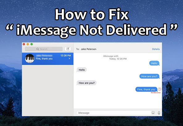 imessage on mac not delivered