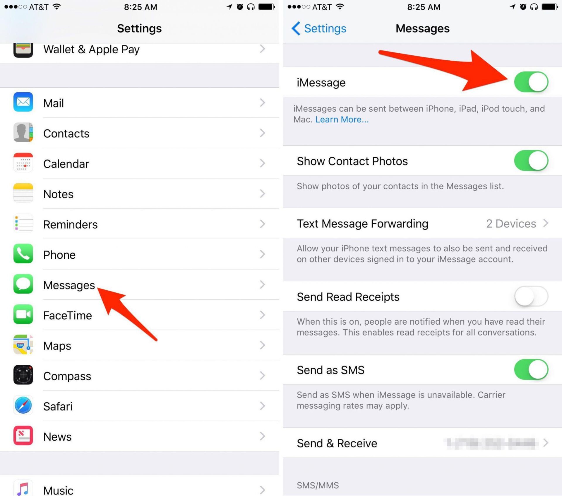 how to connect phone to imessage on mac